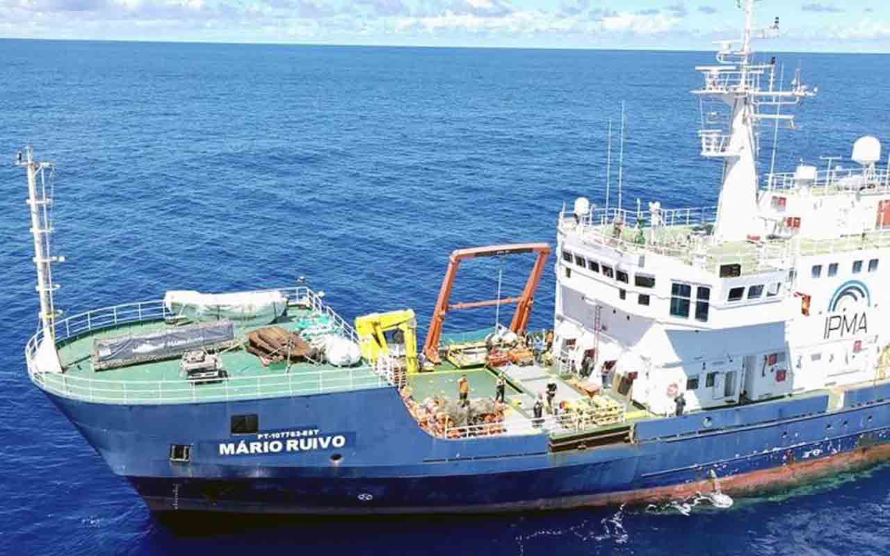 Buque científico utilizado para el proyecto UPFLOW que ha instalado sismómetros que "oyen" ballenas cantando y un barco que explota / Foto: EP