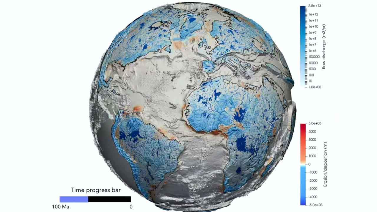 Modelo geológico recrea los últimos 100 millones de años