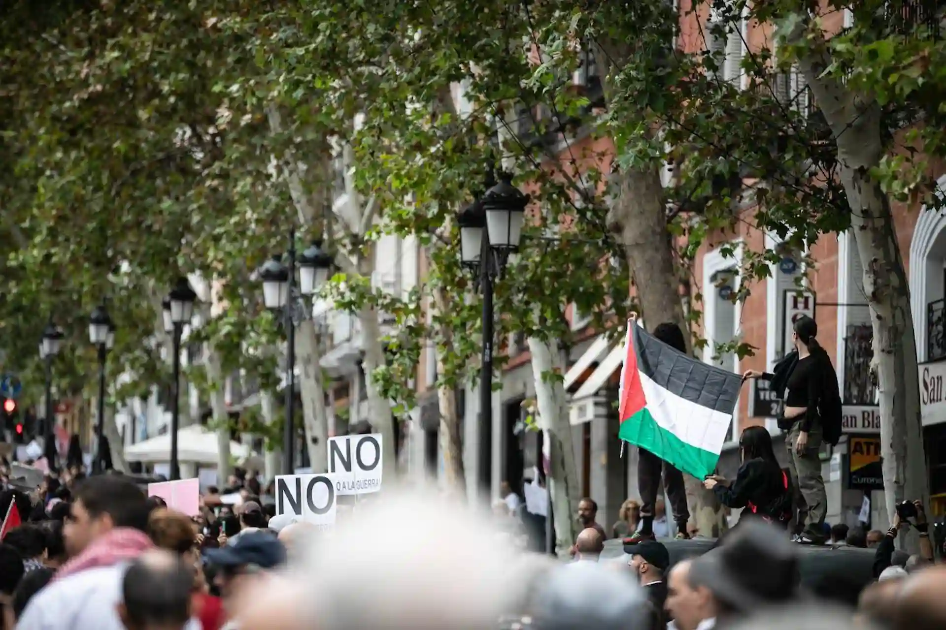 Manifestación en apoyo al pueblo palestino, a 15 de octubre de 2023, en Madrid (España) / Foto: Sumar