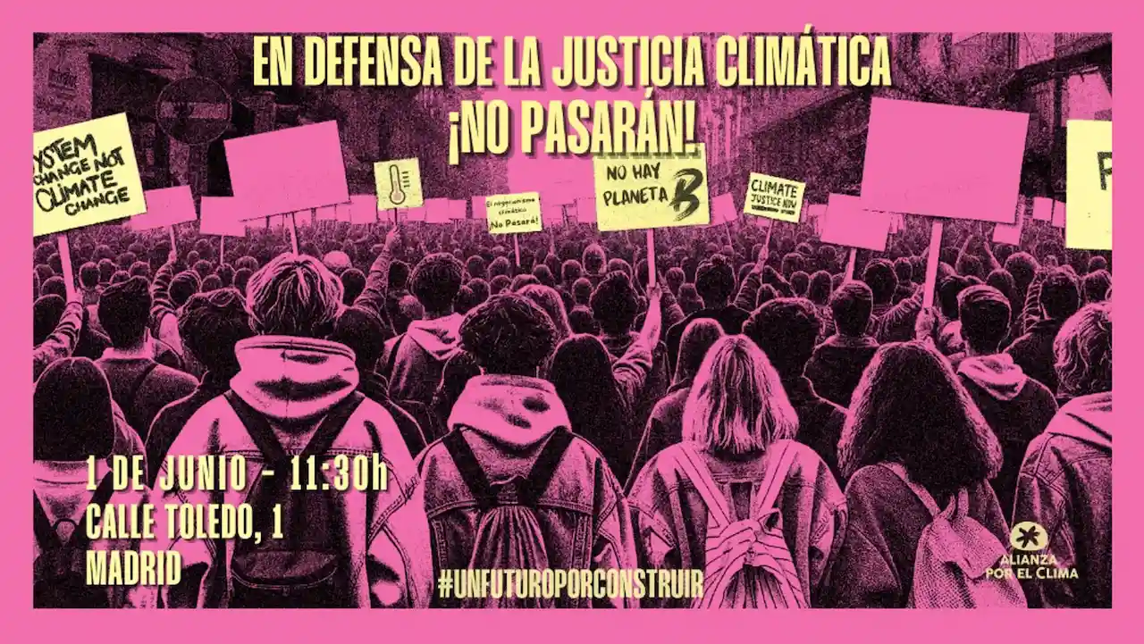 Cartel de la manifestación por la justicia climática. Alianza por el Clima / Imagen: WWF