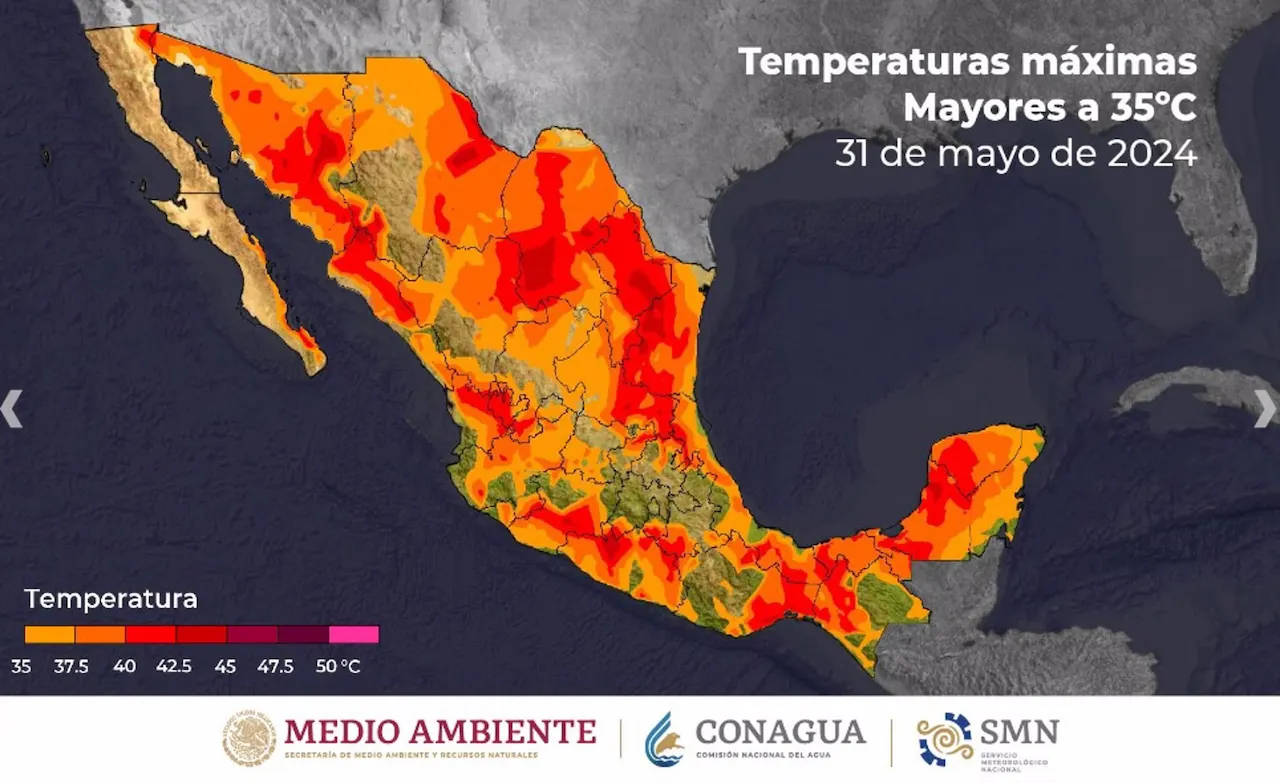 Las olas de calor en México continúan / Imagen: CONAGUA