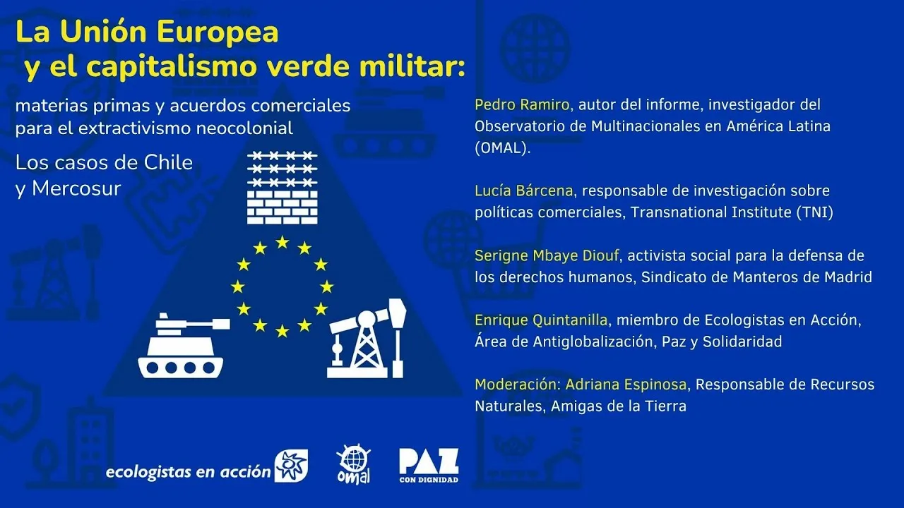 La Unión Europea y el capitalismo verde militar / Imagen: Ecologistas en Acción