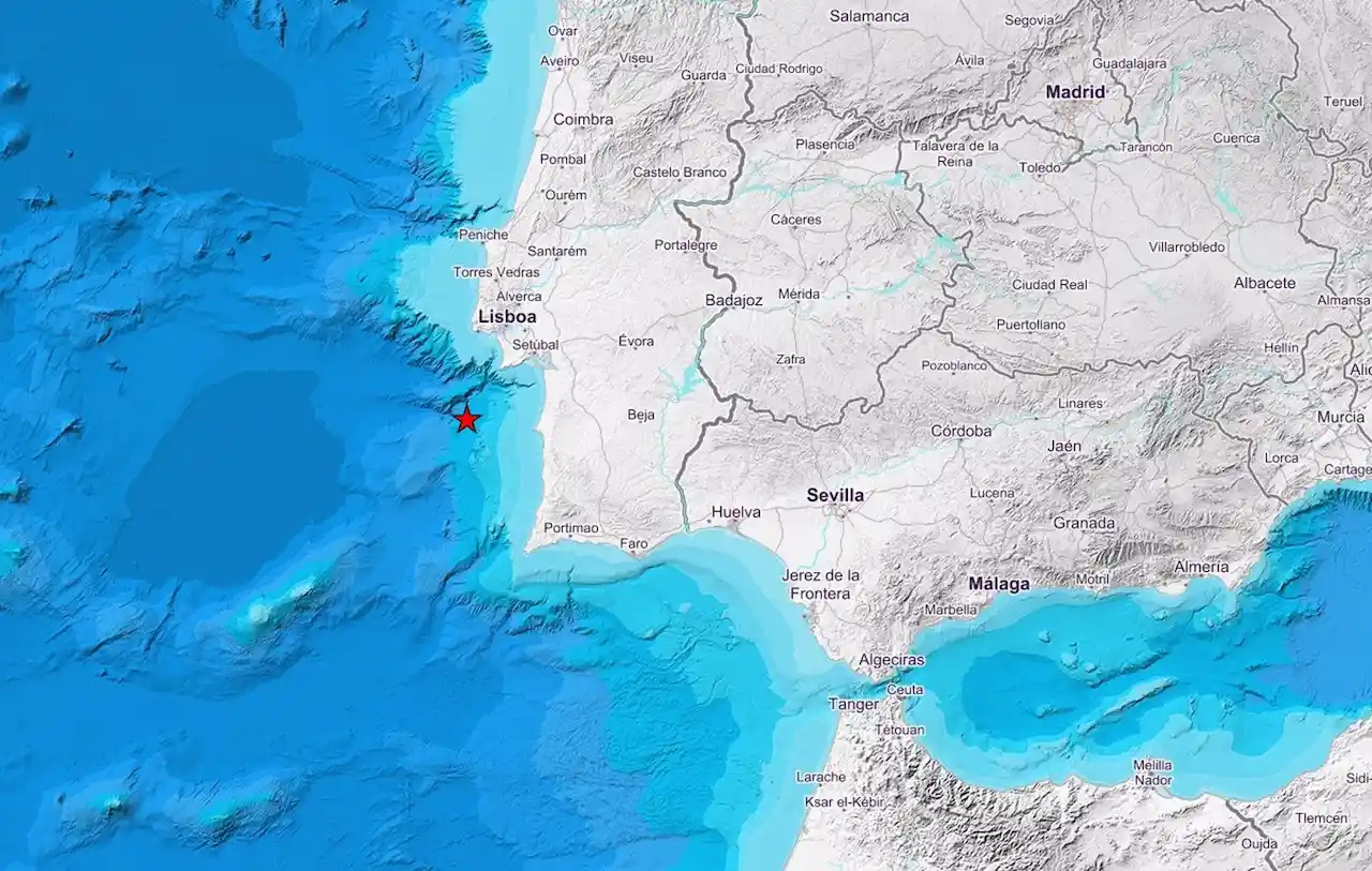 Registrado un terremoto de magnitud 5,3 al sur de Lisboa / Imagen: IGN