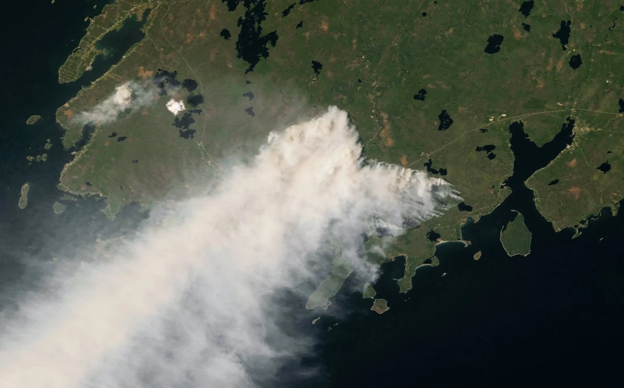 Incendios forestales de Canadá de 2023, fotografiados desde la Estación Espacial Internacional / Foto: NASA