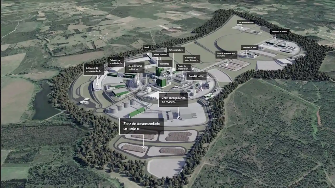 Infografía del proyecto de fábrica de Altri / Imagen: GreenFiber / EP