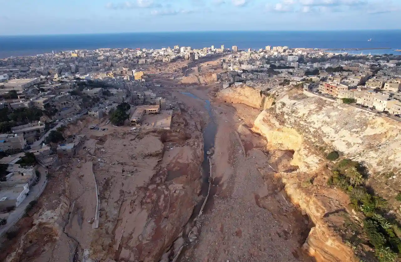 Inundación de 2023 en Derna, Turquía. Las riadas son la amenaza principal para el Sáhara costero / Foto: Hamza Turkia - Xinhua News