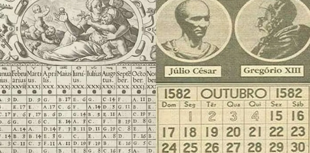 Este 4 de octubre marca el 442 aniversario de la desaparición del Calendario Juliano. El calendario Juliano (izq) y el Gregoriano (der) Imagen: Wikimedia Commons