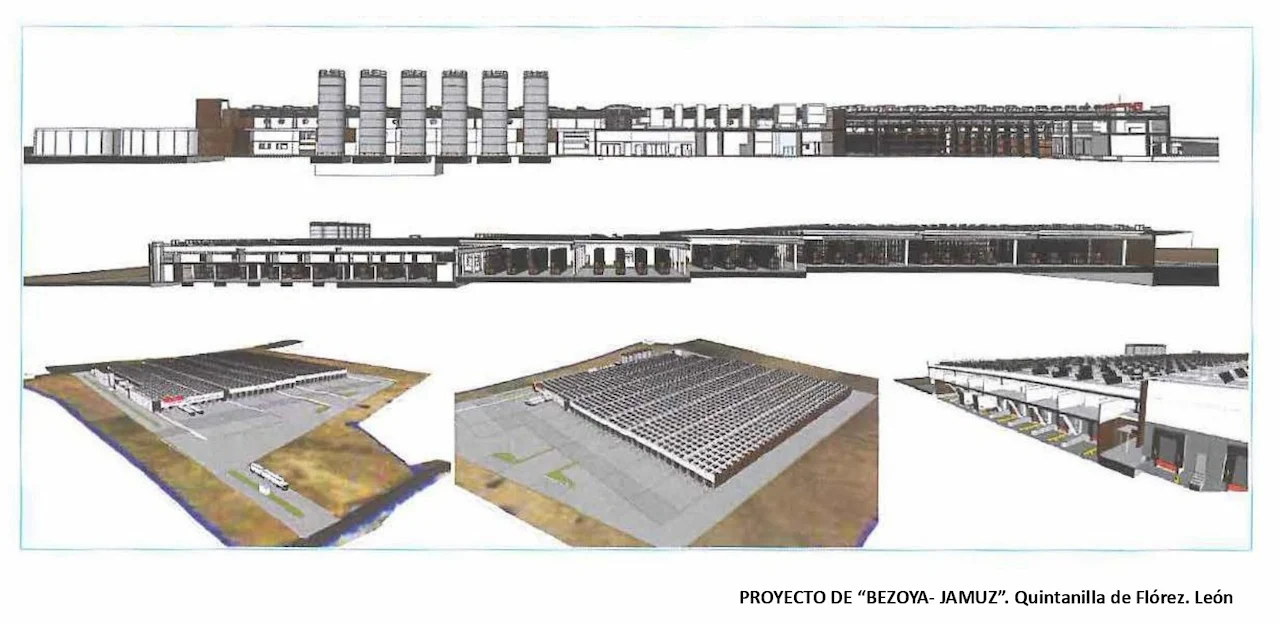 Proyecto de la planta embotelladora de Bezoya de Quintanilla de Flórez (León) / Imagen: Ecologiastas en Acción