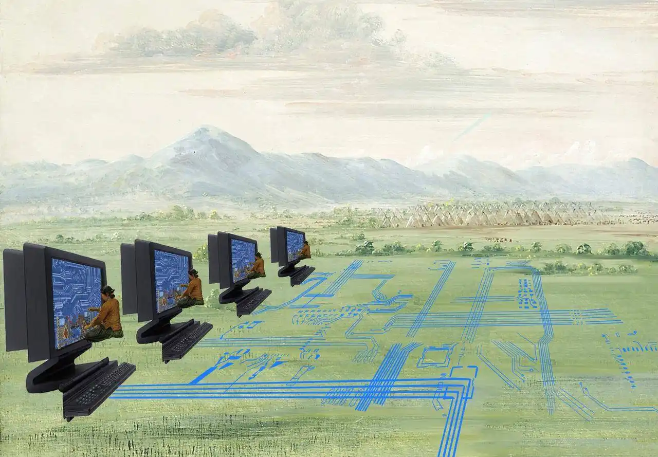 Impacto de las nuevas herramientas de IA. Esta imagen pretende revelar las historias del trabajo oculto en la informática de las mujeres navajo en Silicon Valley / Imagen: SINC