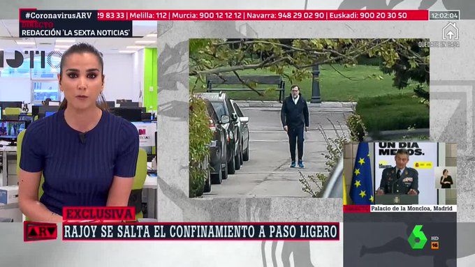 Imagen de la información de la cadena televisiva sobre los paseos de Rajoy / Foto: La Sexta